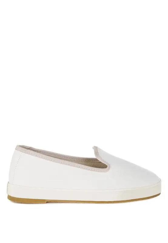 Moshka Round Toe Canvas Slip-On Loafers for Everyday Style - Love Salve